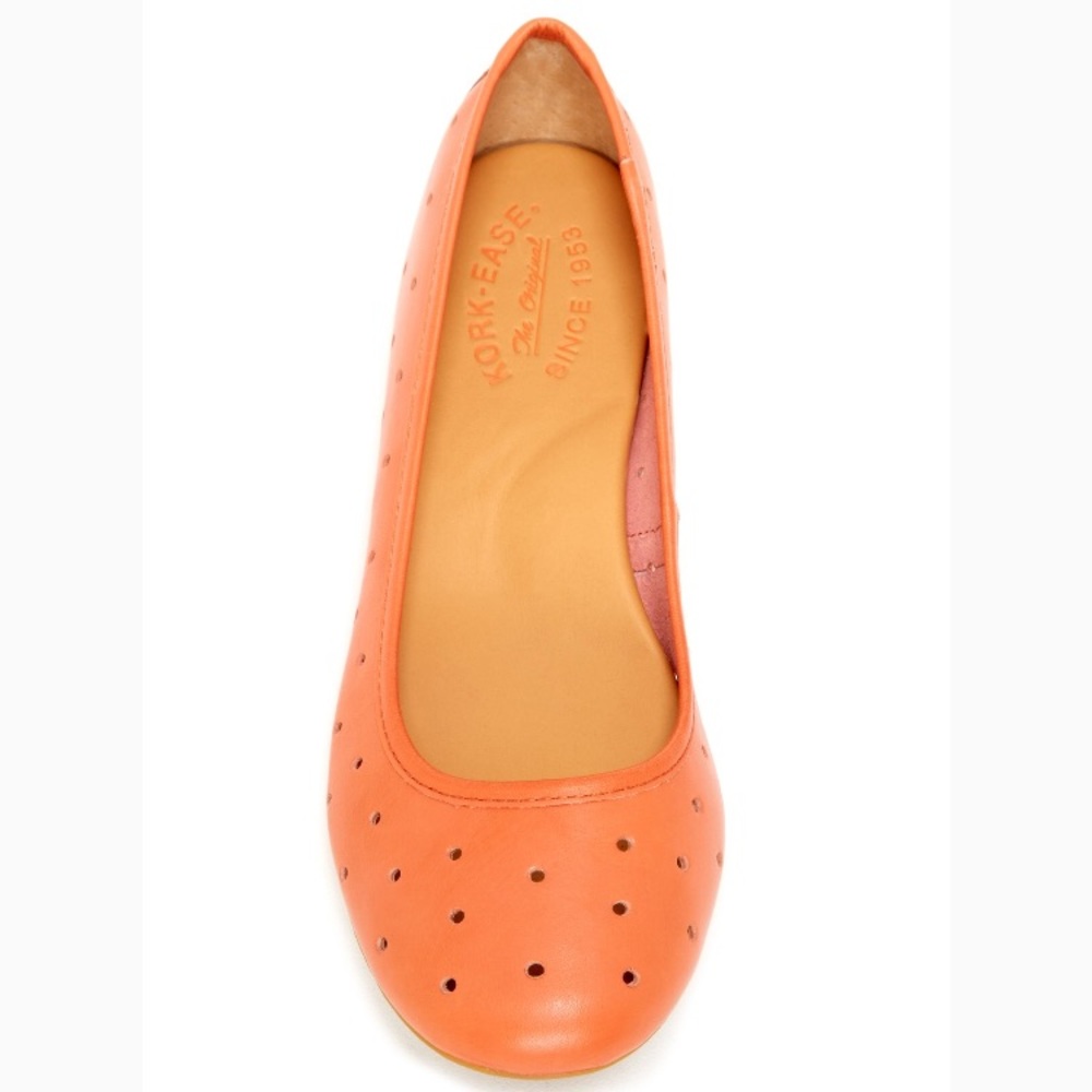 Kork-Ease Nessa Orange Leather Flat